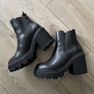 Urban Outfitters Black Chunky Heeled Boots